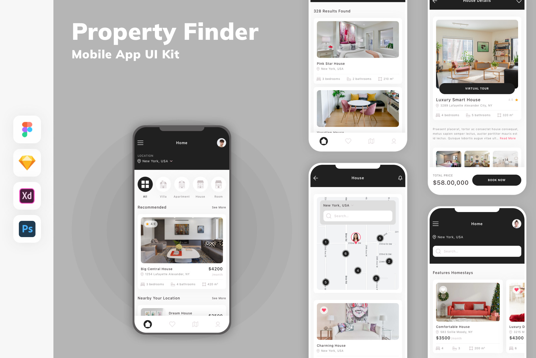 Property Finder Mobile App UI Kit, an UI Kit Template by uicube