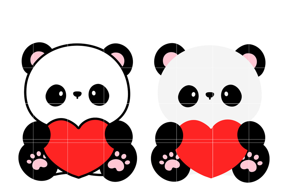 Cute Panda with Heart SVG, an Illustration by TheHitShop (Photo 4 of 10)