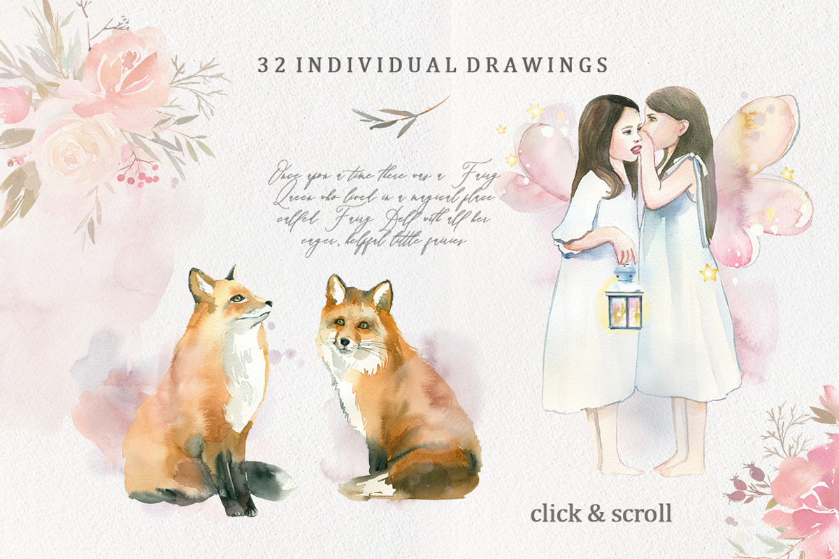 Dream - Fairy Watercolor Collection, an Animal Illustration by whiteheartdesign (Photo 12 of 18)