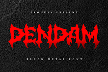 Dendam - Aggressive Black Metal font