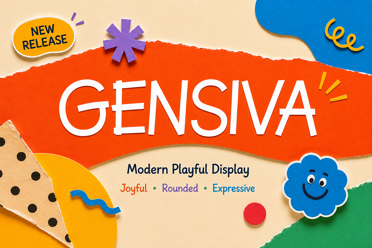 Gensiva - Playful Display Font, a Handwritten Font by Solutype (Photo 1 of 12)