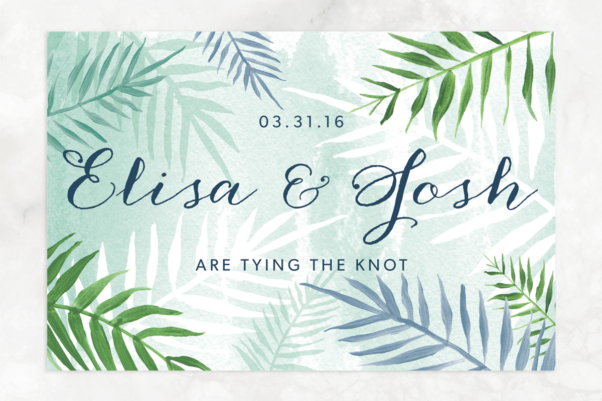 Tropical Palms Save the Date, an Invitation Template by Two if by Sea Studios (Photo 2 of 3)