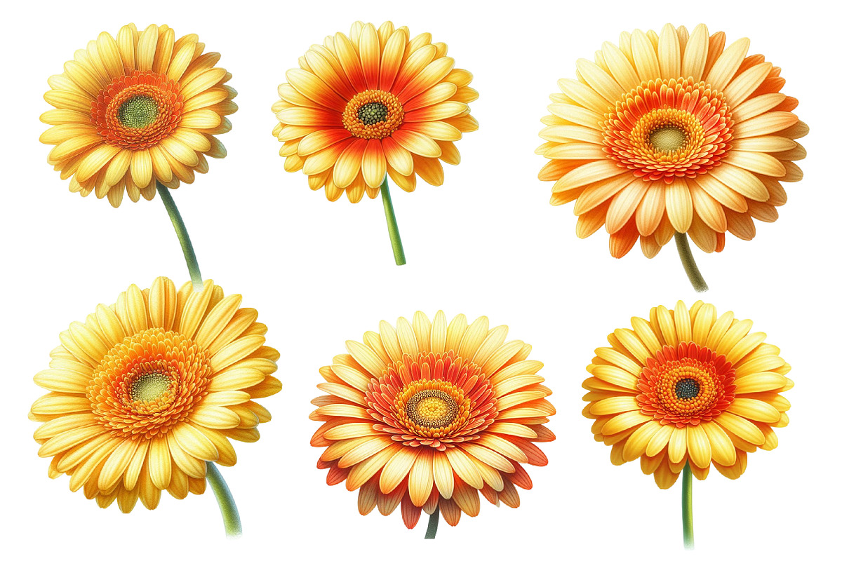 Whimsical gerbera spring Flower, an Illustration by Designworld (Photo 2 of 5)
