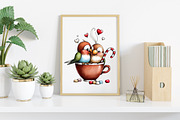 Whimsical Christmas Bird Clipart, an Illustration by Canvas Craft (Thumbnail 6 of 6)