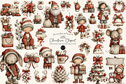 Whimsical Christmas Clipart, an Illustration by DreamCafeArt (Thumbnail 1 of 7)