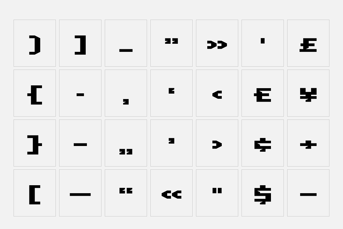 Mecha - block font, a Font by SelfBuild Type (Photo 12 of 13)