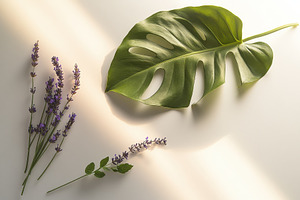 Minimalist Leaves Arranged, a Nature Photo by Virgo Studio