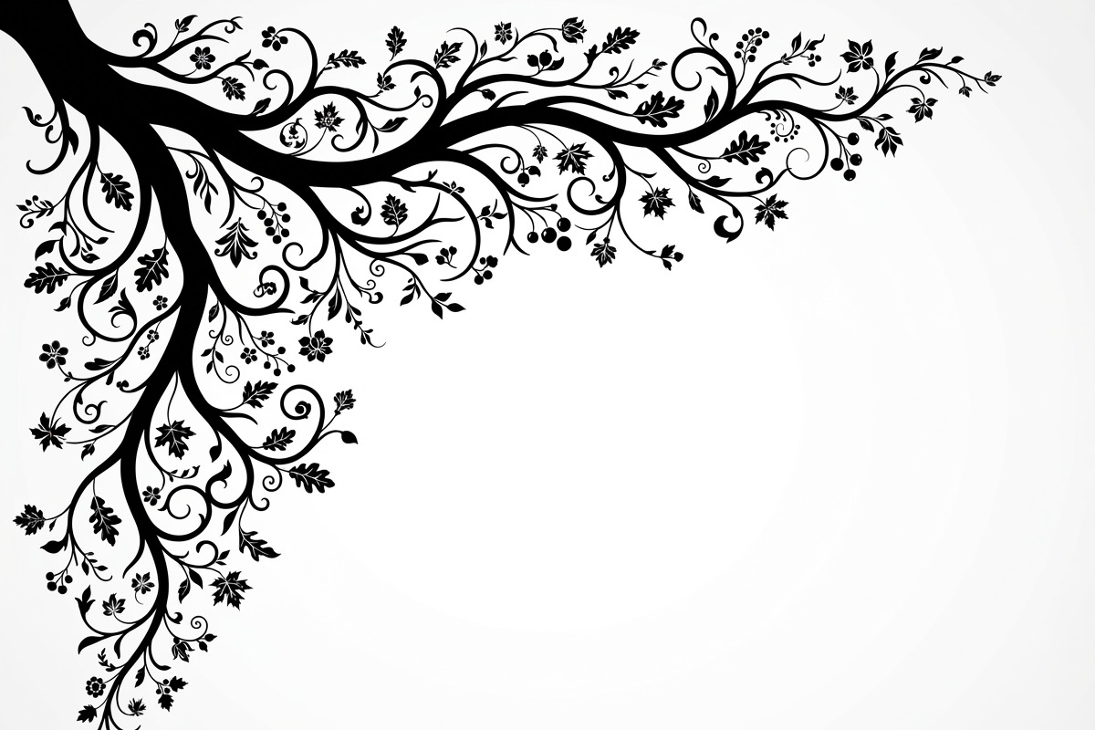 50 Tree Branch Corner Silhouette, a Decorative Illustration by Amazin_art (Photo 7 of 27)
