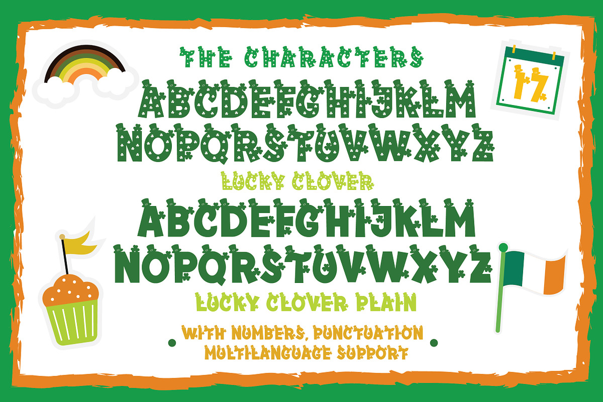 Lucky Clover Font, a Font by caocastudio (Photo 2 of 4)