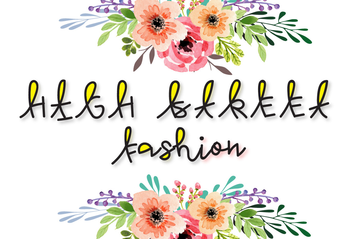 High Street Fashion :multicolor font