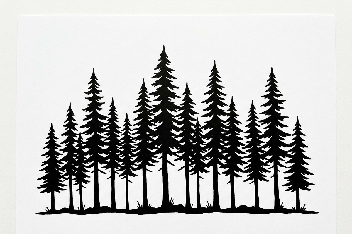 Majestic Pine Trees SVG, a Finance Illustration by Amazin_art (Photo 6 of 32)