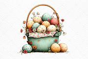 Easter Basket Clipart Png, an Illustration by Craft Nest (Thumbnail 10 of 11)
