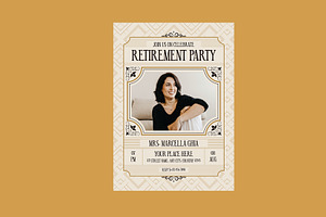 Vintage Retirement Party Invitation