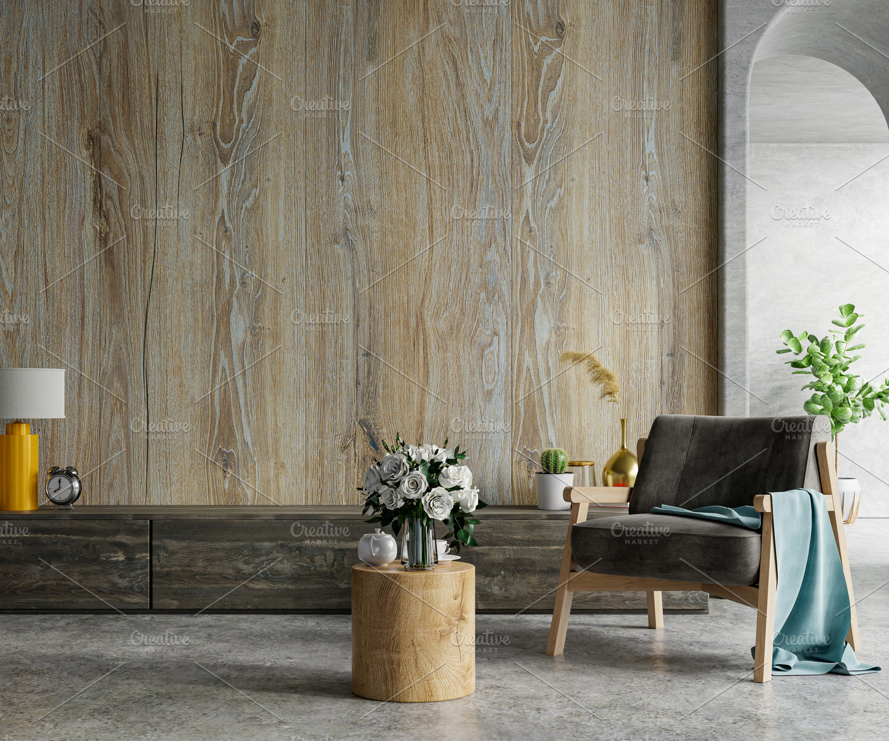 Mockup wooden wall., an Architecture Photo by vanitjan