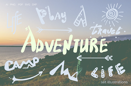 Travel sticker. Adventure
