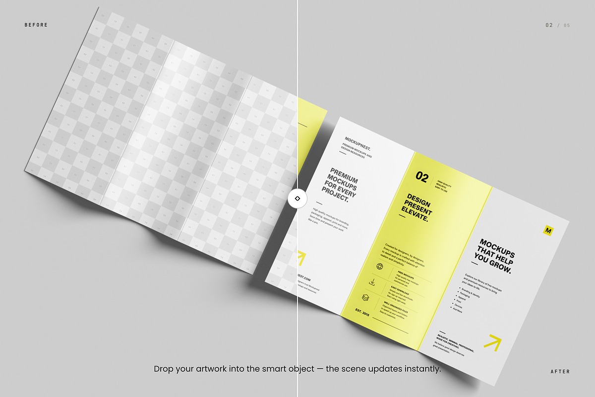 A4 Trifold Flyer Mockup, an Advertising Mockup by Toasin Studio (Photo 2 of 5)