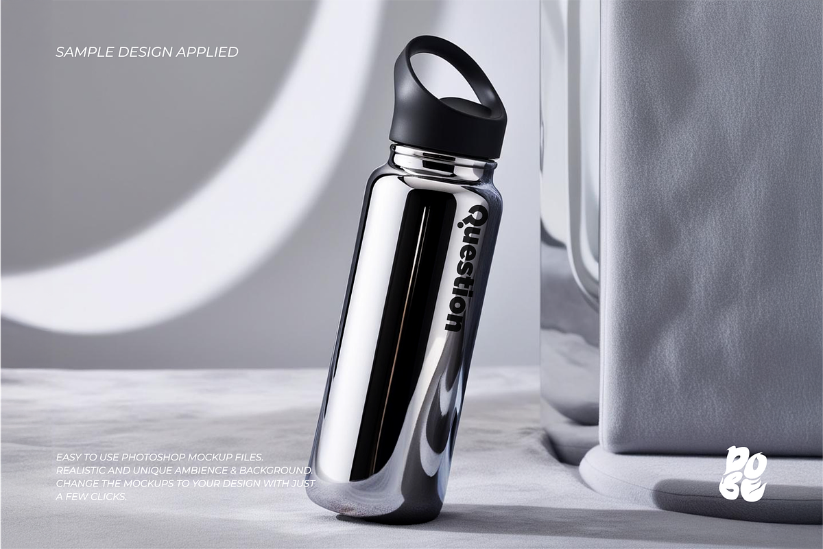 Stainless Steel Tumbler Mockup, a Cups & Container Mockup by DOBE Studio (Photo 4 of 6)