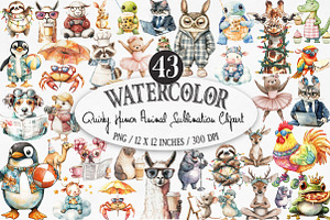 Quirky Humor Animal Sublimation, an Illustration by Designking