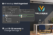 PSD Office Scene Modern Wall Mockup, a Product Mockup by Ayy (Thumbnail 2 of 17)