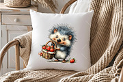 Whimsical Summer Hedgehog Clipart, an Illustration by OK Design (Thumbnail 4 of 6)
