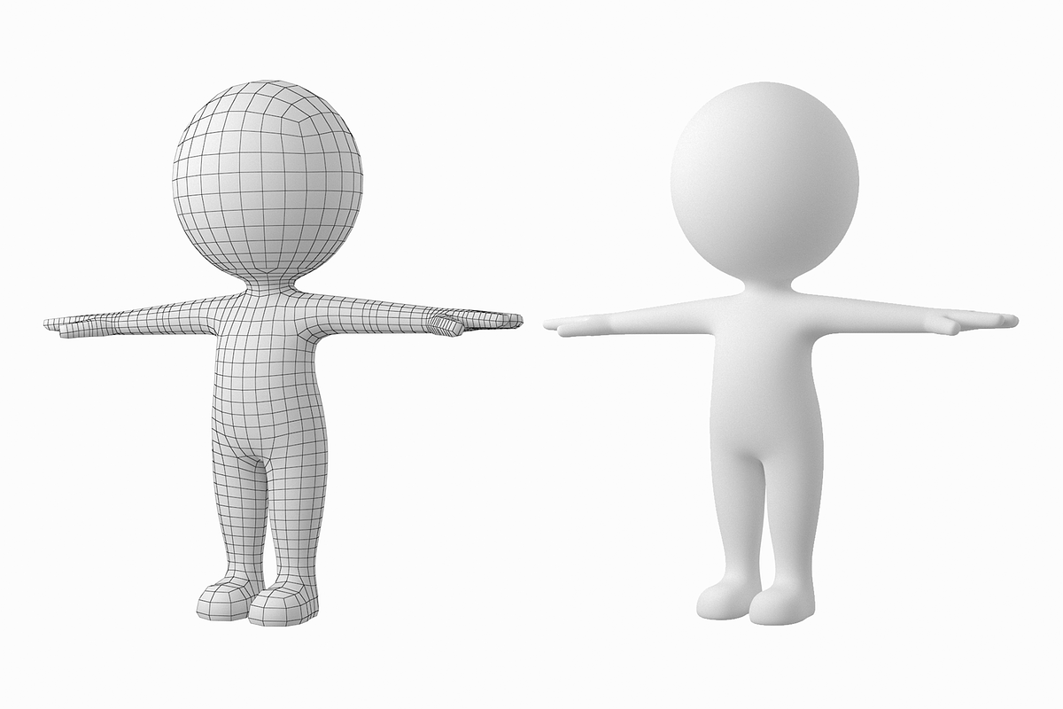 Cute Stylized Stickman in T-Pose, a Characters & Person 3D Model by VK Studio (Photo 2 of 8)