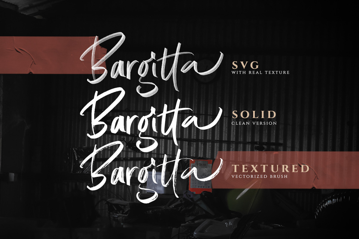 Bargitta Script SVG Font preview 6