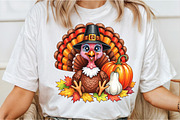 Thanksgiving Turkey Clipart, an Illustration by DreamCafeArt (Thumbnail 5 of 7)