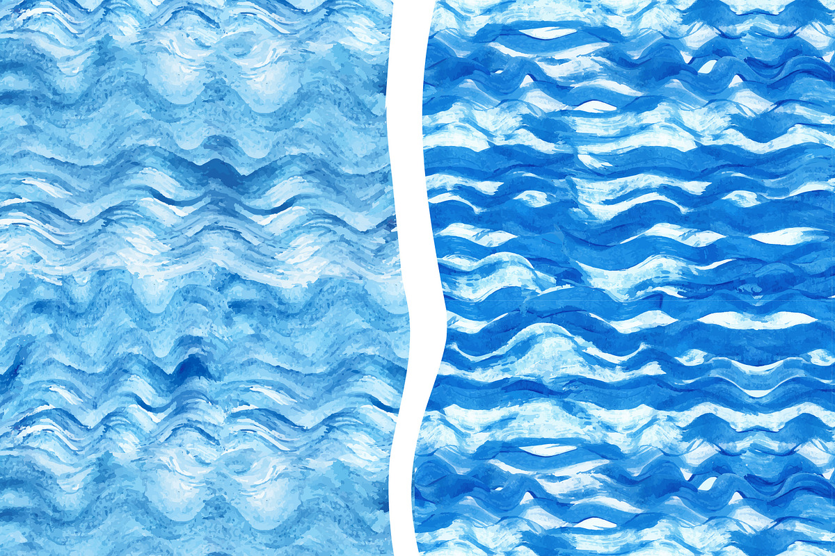 Vector Blue.Watercolor patterns, a Pattern Graphic by Tatianakost49 (Photo 4 of 4)