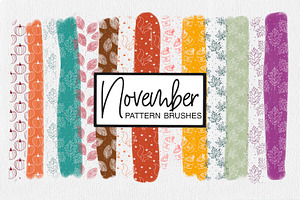 November Pattern Brushes Procreate