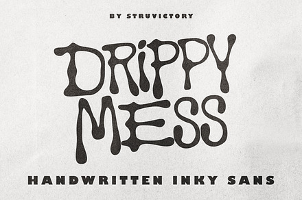 Drippy Mess Handwritten Inky Sans