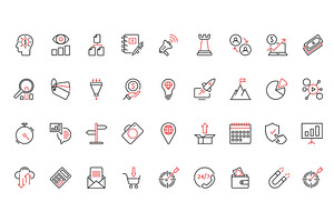 Business management icons, an Object Illustration by Lemberg Vector
