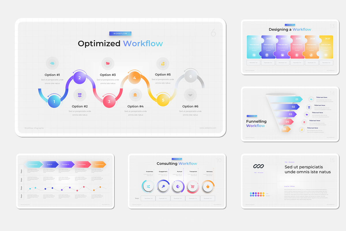 Workflow Infographics PowerPoint, a Presentation Template by Pixslides (Photo 4 of 4)