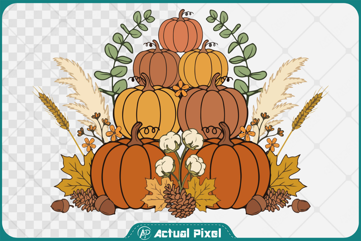 Pumpkin Patch Design Clipart Bundle, a Seasonal Illustration by Actual Pixel (Photo 13 of 17)