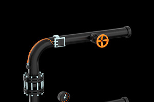 3d icon of black pipe, a Technology Illustration by Artem Varnitsin