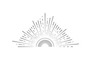 Retro Sunburst Signs Thin Line Icon, an Outline Icon by Bigmouse_art (Thumbnail 3 of 14)