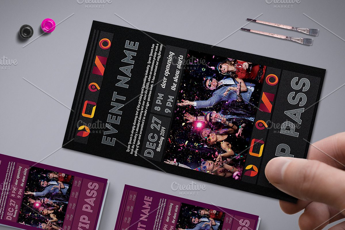 Multipurpose VIP Pass Card, a Card Template by Tzochko (Photo 2 of 5)