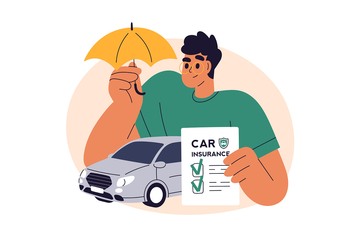 Car insurance coverage concepts set, a Transportation Illustration by Good Studio (Photo 4 of 5)