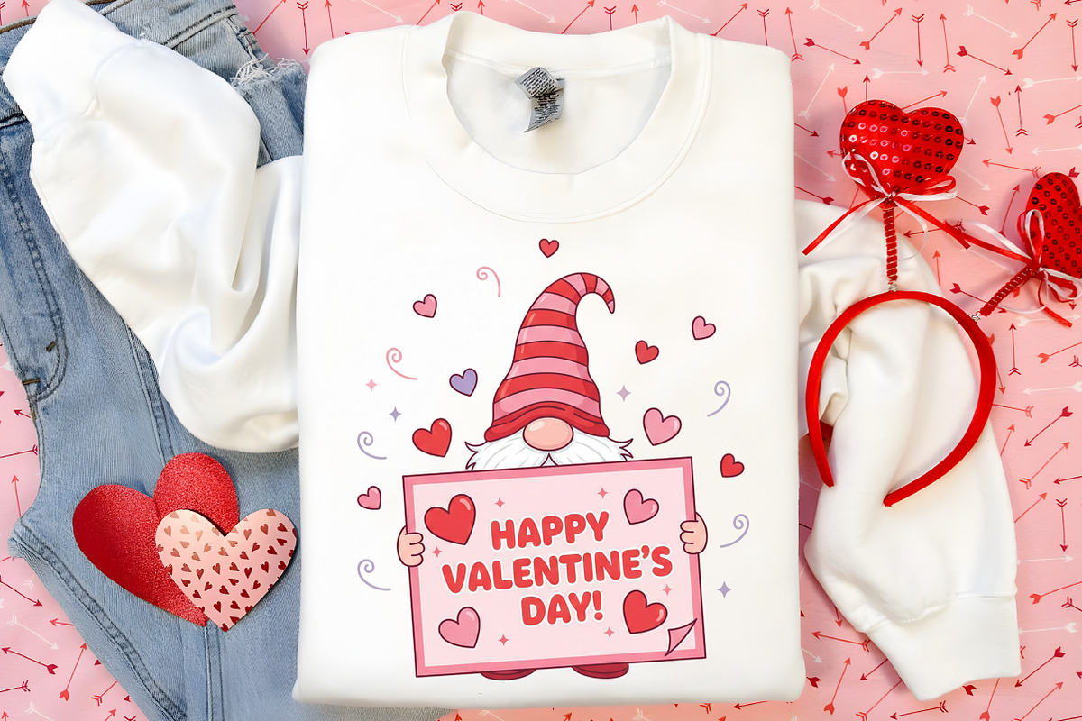 Gnome Valentine Png, Valentine's Day, an Illustration by Canvas Craft (Photo 7 of 7)