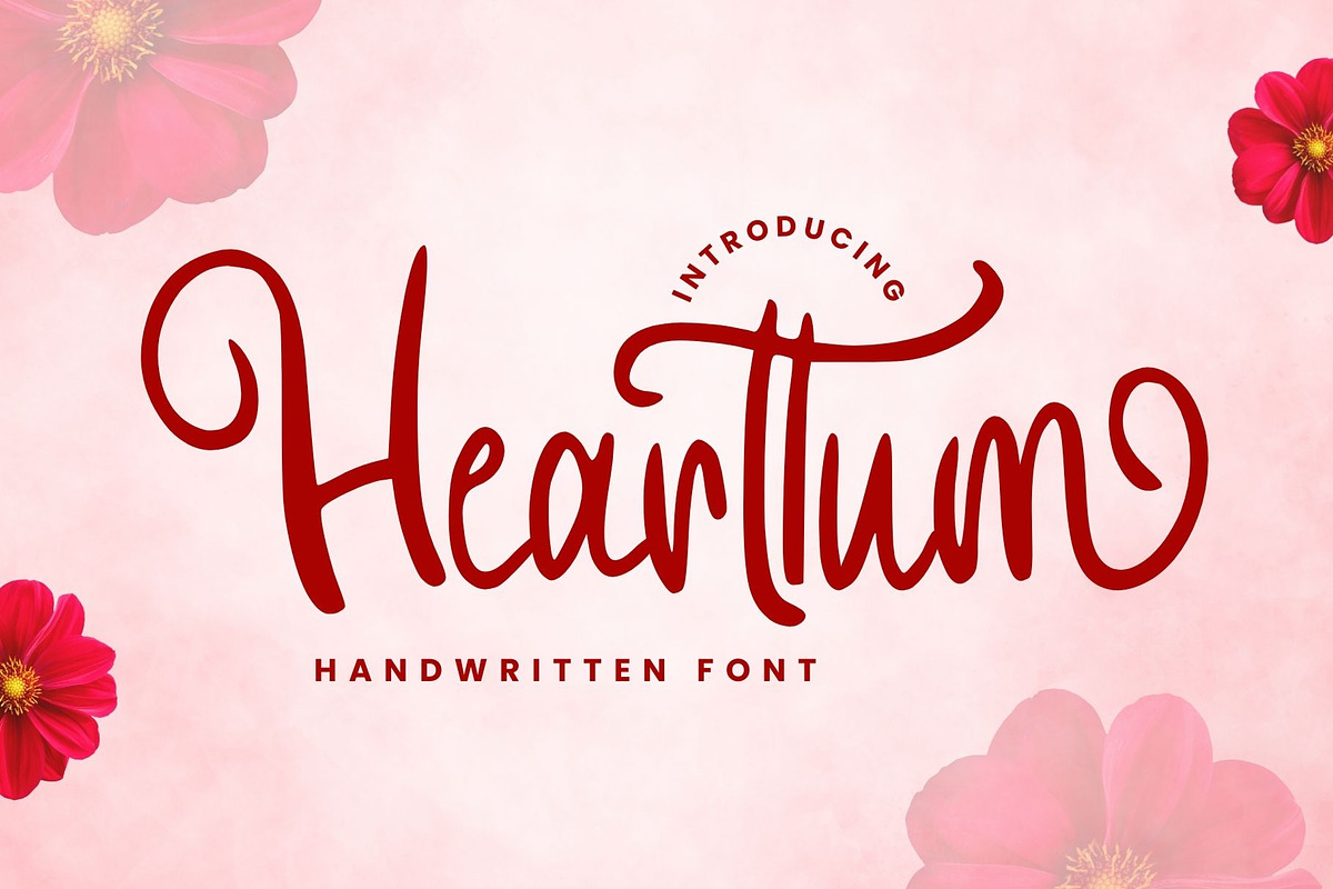 Hearttum, a Handwritten Font by alifryanzulfikar (Photo 1 of 7)