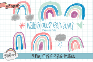 Watercolor Rainbow Clipart