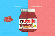 Customizable Nutella Jar SVG EPS Cut, an Object Graphic by Millusti (Thumbnail 2 of 5)