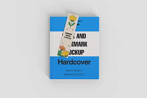 Book Cover Bookmark Mockup