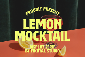 Lemon Mocktail – Display Serif, a Serif Font by Fikryal Studio