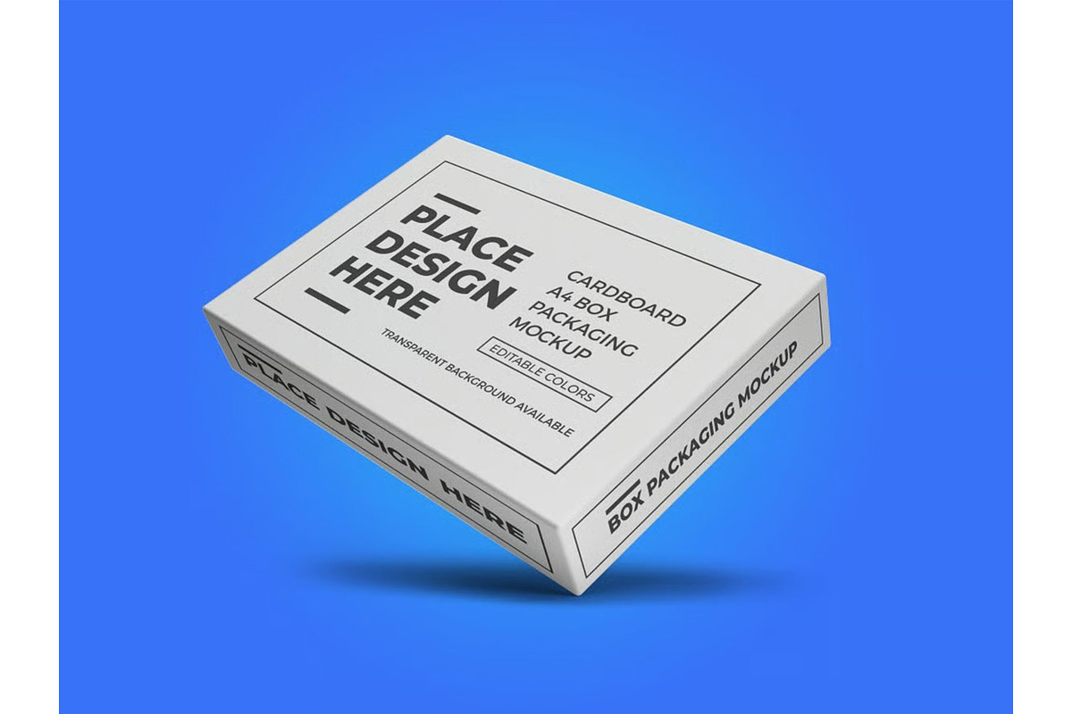 A4 Paper Box Packaging Mockup, a Packaging Mockup by DesignRushMarket (Photo 9 of 11)