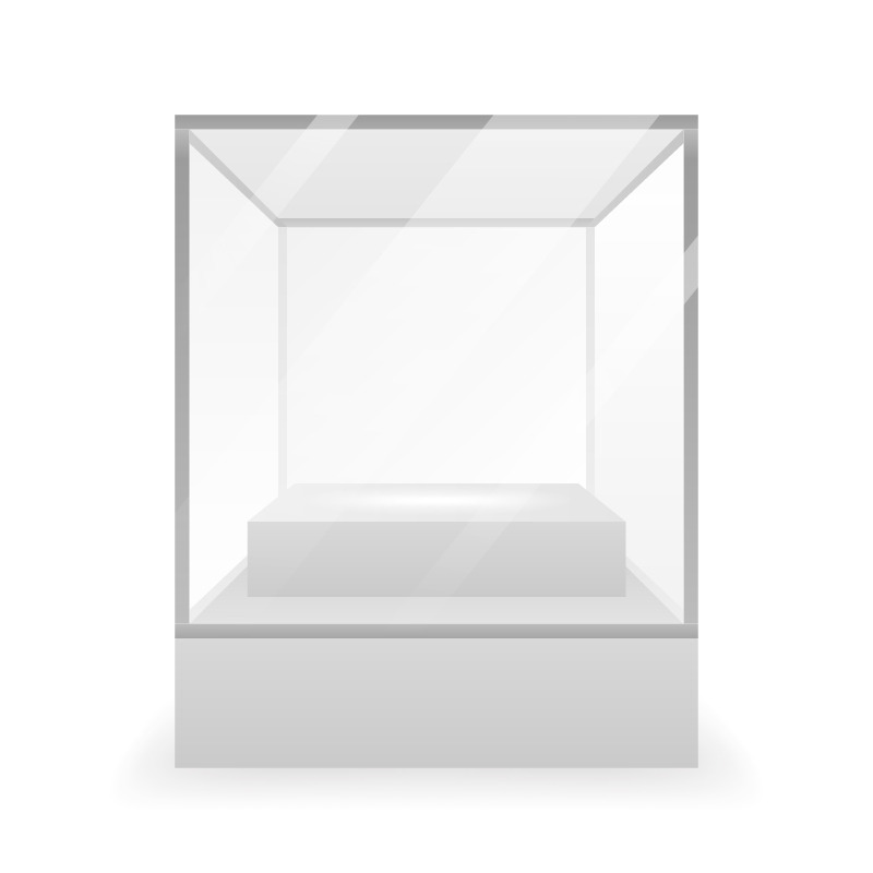 Isolated Glass box 3d, a Print Template by Meiluns shop
