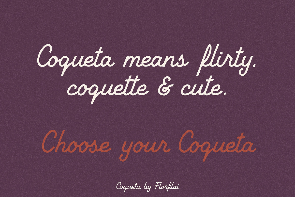 Coqueta font, a Script Font by Florflai (Photo 5 of 5)