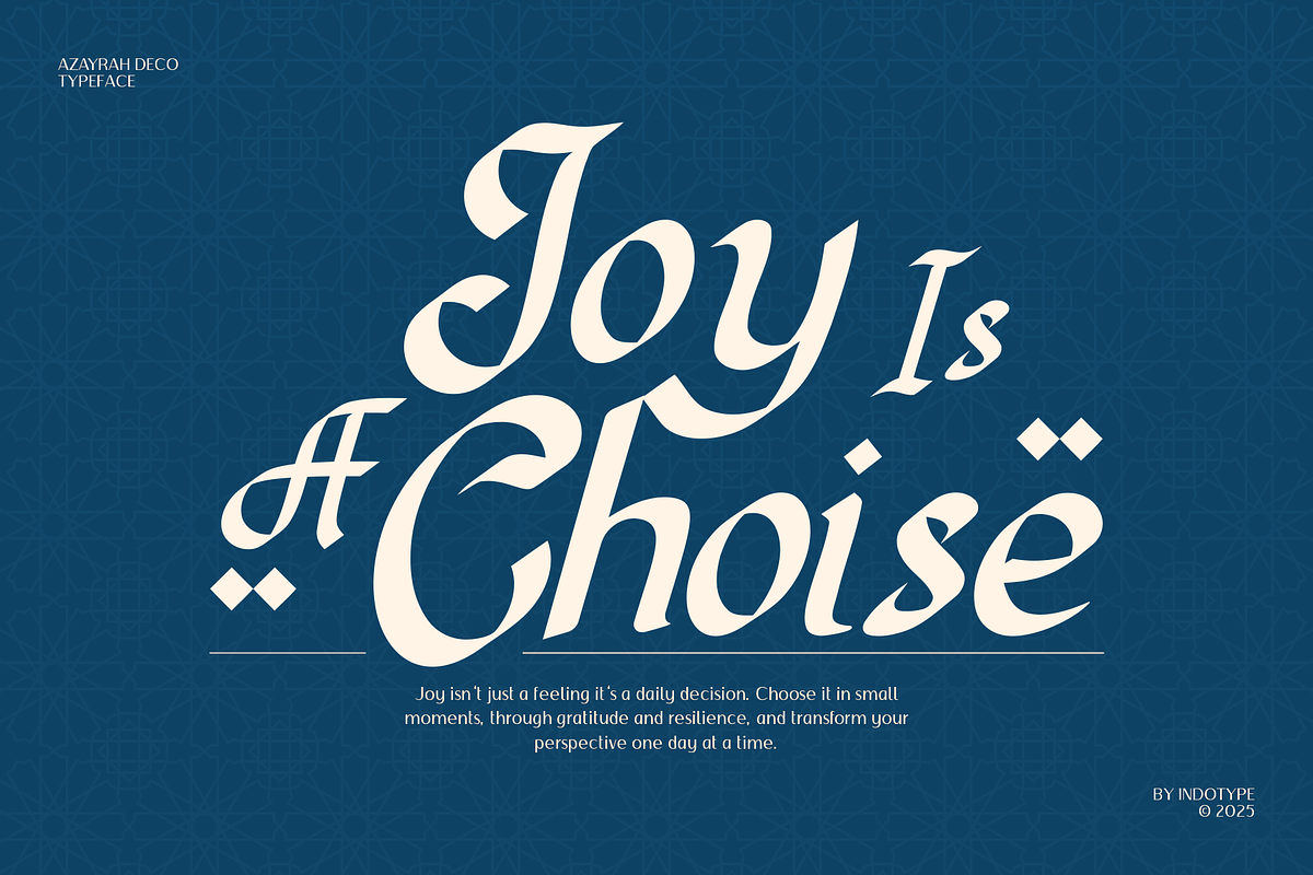 Azayrah Deco - Arabic Style Art Deco, a Font by Indotype Foundry (Photo 2 of 10)