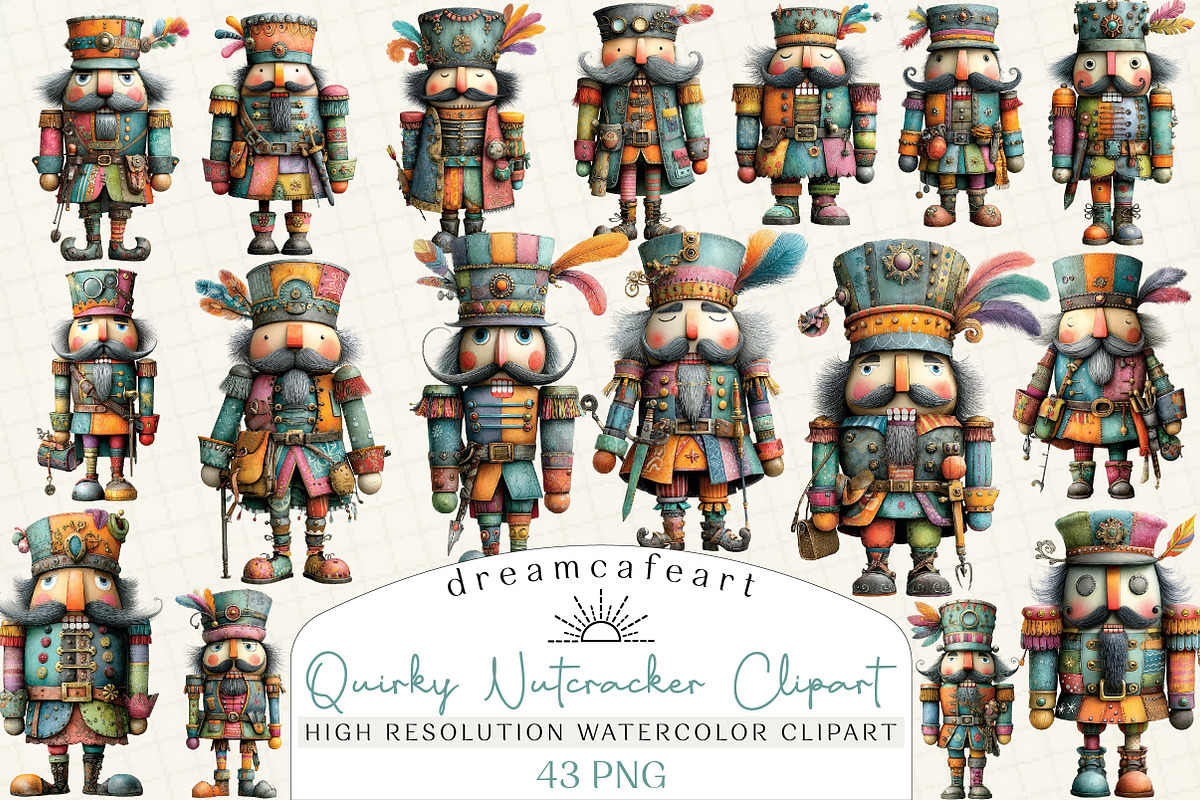 Quirky Nutcracker Clipart, an Illustration by DreamCafeArt (Photo 1 of 6)