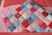 Patchwork Quilt and Bed Linen Mockup, a Household Mockup by Ciranda Design (Thumbnail 6 of 10)