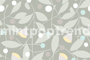 Tea Leaves Seamless Pattern